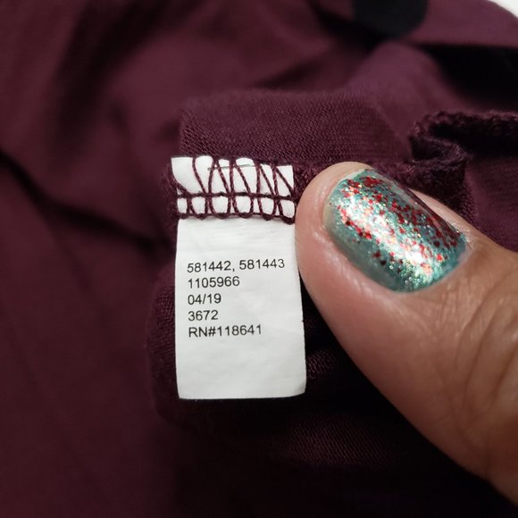 Lane Bryant Top Blouse Polka Dot Soft Comfort Tie Accent Stretchy 14/16 Casual - Picture 7 of 8